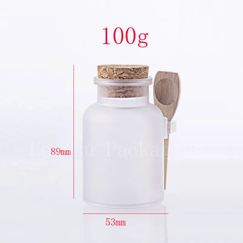 Round 100g bath salt bottle mask powder bottle with cork jar with