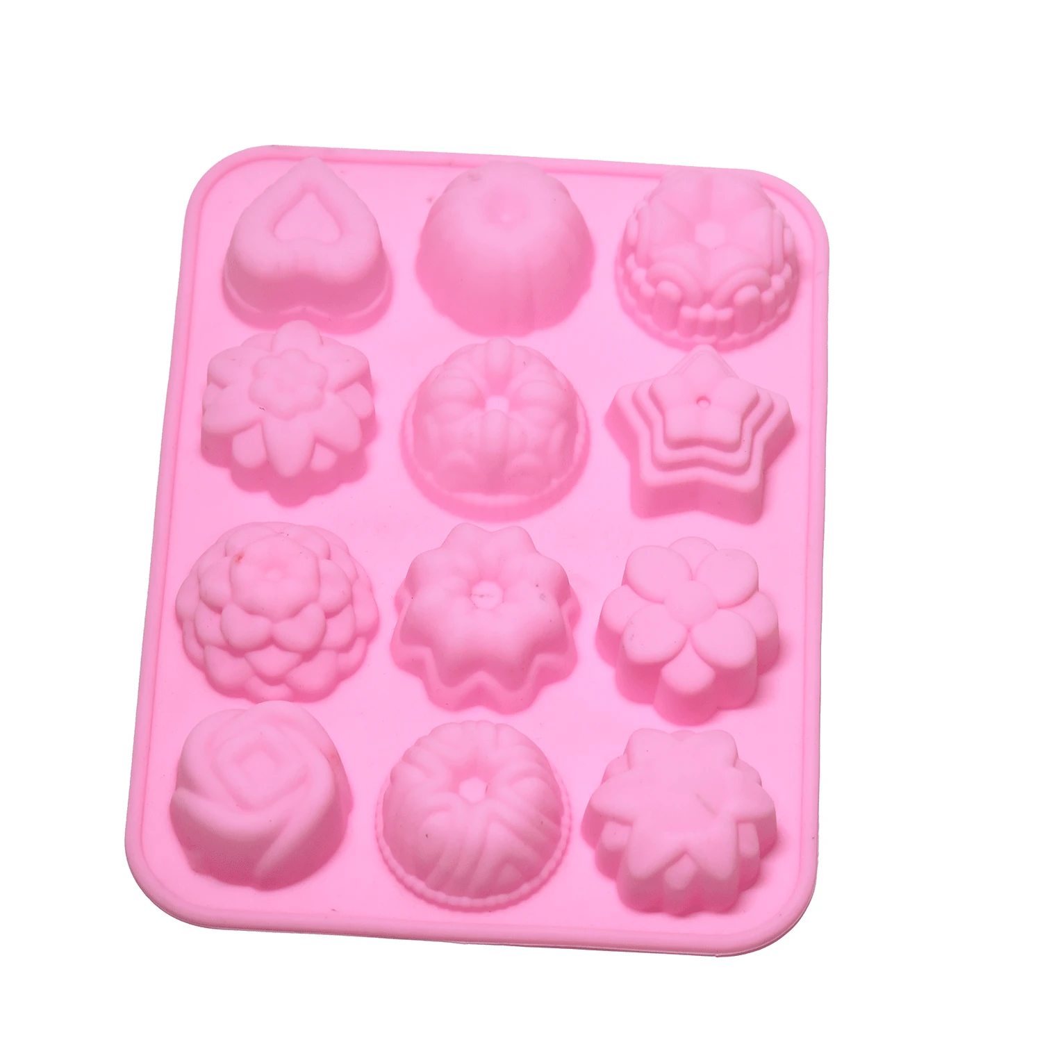 1 шт. 12 видов цветов силиконовая форма для шоколада Форма 3D Роза мороженое кекс инструмент для кондитерской помады мыло молд, аксессуары для выпечки