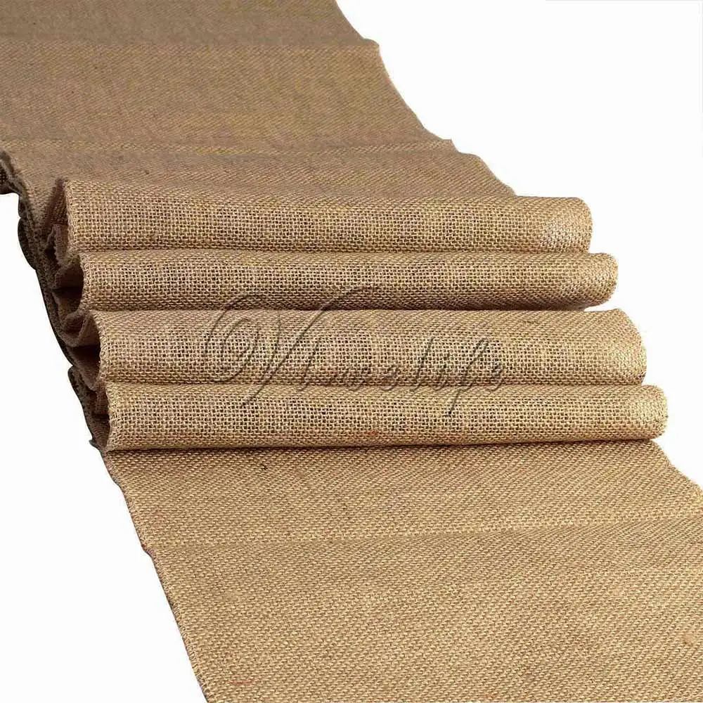 

5pcs New Rustic Burlap Hessian Table Runner Natural Jute Vintage Wedding Party Decorations Supply Free Shipping