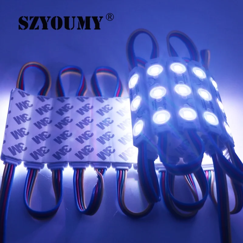 SZYOUMY 500/Lot Черный PCB DC12V RGB 5050 инъекции светодиодный модуль, реклама/Windows свет