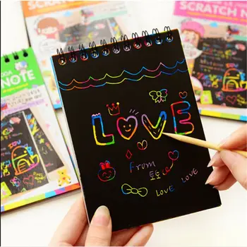 

1 Piece Scratch Sketch Art Notes Rainbow Scratch Magic Doodle Notes Perfect Travel Activity Gift For Girls Boys