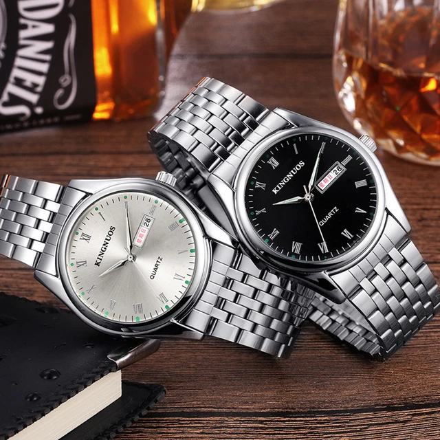 Couple Watches for Men Women Saats Steel Waterproof Kingnuos Watch Male Clock Lu Couple Watches for Men Women Saats Steel Waterproof Kingnuos Watch Male Clock Lu