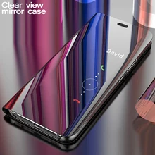 Зеркальный флип-чехол для samsung Galaxy Note 10 плюс 9 8 50, 40, 60, 70, 80, 90 м 30 20 10 S10 e S9 S8 J4 J6 плюс A9 A7 подставка чехол