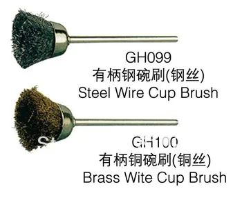 

free shipping 50 pcs Steel Wire Cup FG2.35mm,gold burnishing grinding engraving cleaning Brush GH099, jewelry polishing brush