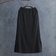 Ретро юбка прямая черная Пан кнопка женские юбки Винтаж vestido дамы jupe harajuku одежда