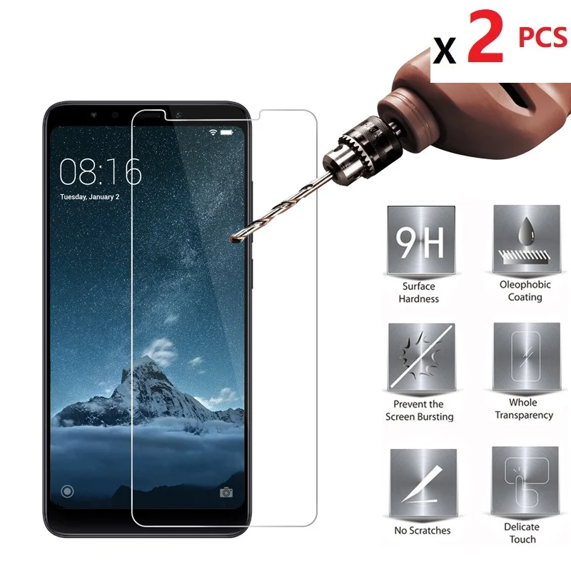 2 шт защита для экрана из закаленного стекла Xiaomi Redmi 5 Plus Note 5A 4X4 3 9H 2.5D|Защитные