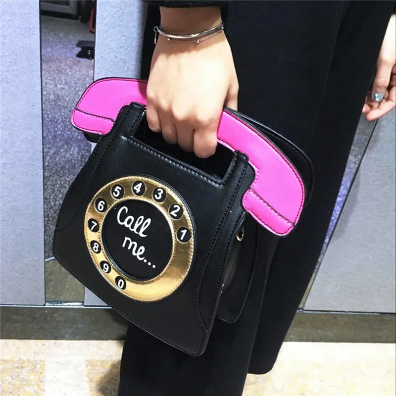 

2018 Polyester Women Soft Offer Personality Phone Shape Letter Pu Leather Handbag Chain Shoulder Bag Crossbody Messenger Wallet