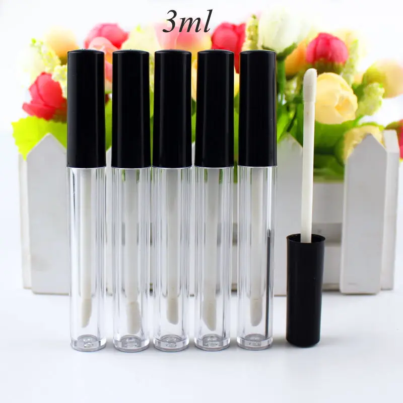 Batom com Leakproof Alta Qualidade Lote 3ml 0.8ml Plástico Lábio Gloss Tubo Pequeno Amostra Interna Recipiente Cosmético Diy 50 Pçs - 7 Garrafas reutilizáveis