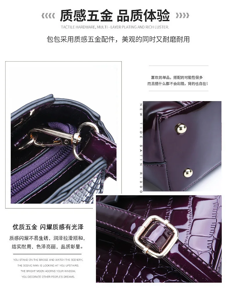 WALLET FOR FREE Brand New Fashion Crocodile pattern Women Shoulder Bags Handbag PU Leather Female Bag Ladies Hand Bags Sac