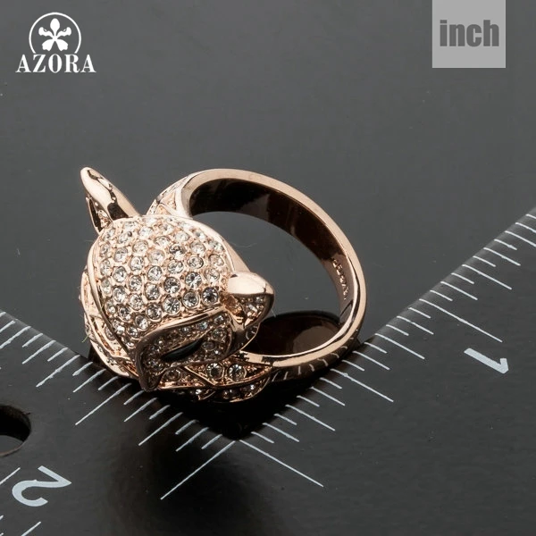 Новое модное кольцо AZORA цвета розового золота с Стразы My Fox Beauty TR0098|gold color|rose goldring
