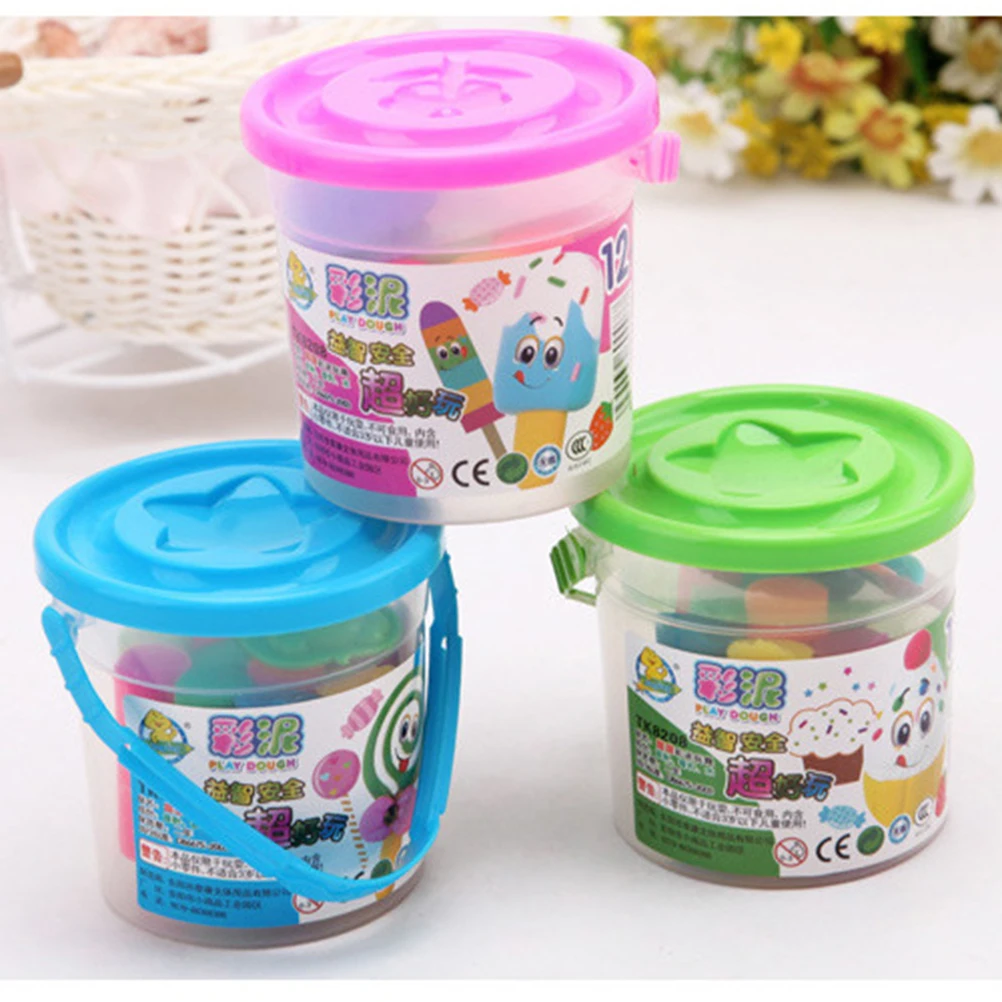 

Newest High Quality Soft Polymer Clay Modeling Magic Air Dry slime Plasticine Playdough Set slime Foam Clay 12 Colors