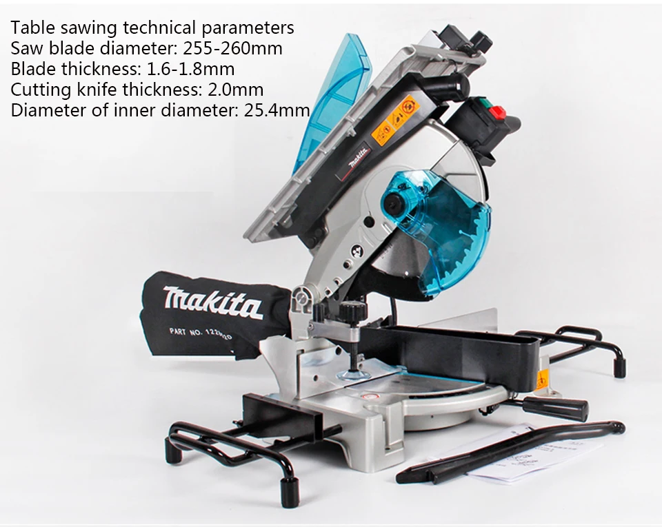 Новая Япония Makita LH1040 многофункциональная Настольная пила, алюминиевая машина, алюминиевый сплав, стальная режущая бензопила, деревообрабатывающая