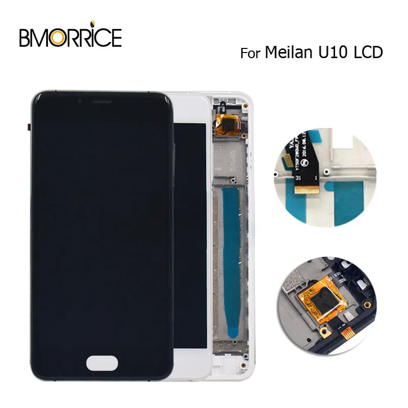 

For Meizu Meilan U10 LCD Display + 100% Tested Touch Screen Digitizer Original With Frame Replacement 5.0" Cellphone 1280*720