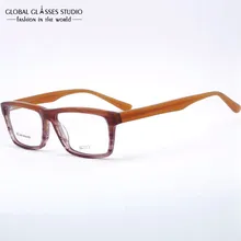 Новая высококачественная квадратная линза от коричневого до фиолетового градиентного цвета ацетатные оптические очки Рамка гибкий шарнир GG3517