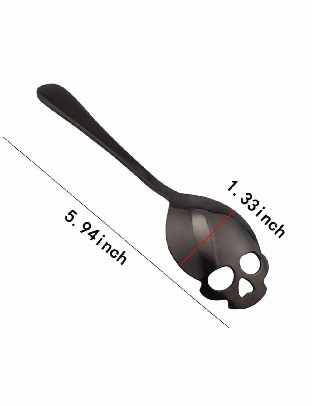 Sugar Skull Tea Spoons Coffee Metal Stirring Slotted Spoon Set 4PCS 304 Stainless Steel, cocktail spoon