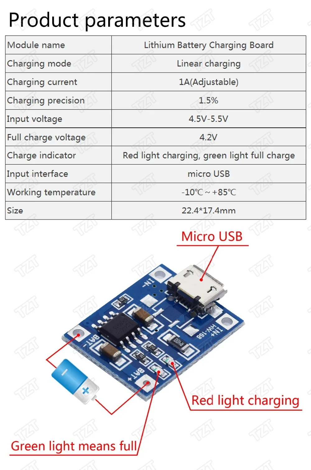 Type-c/Micro USB 5V 1A 18650 TP4056 модуль зарядного устройства для литиевых батарей зарядная плата с двухканальная видеокамера с защитой функции 1A литий-ионный аккумулятор