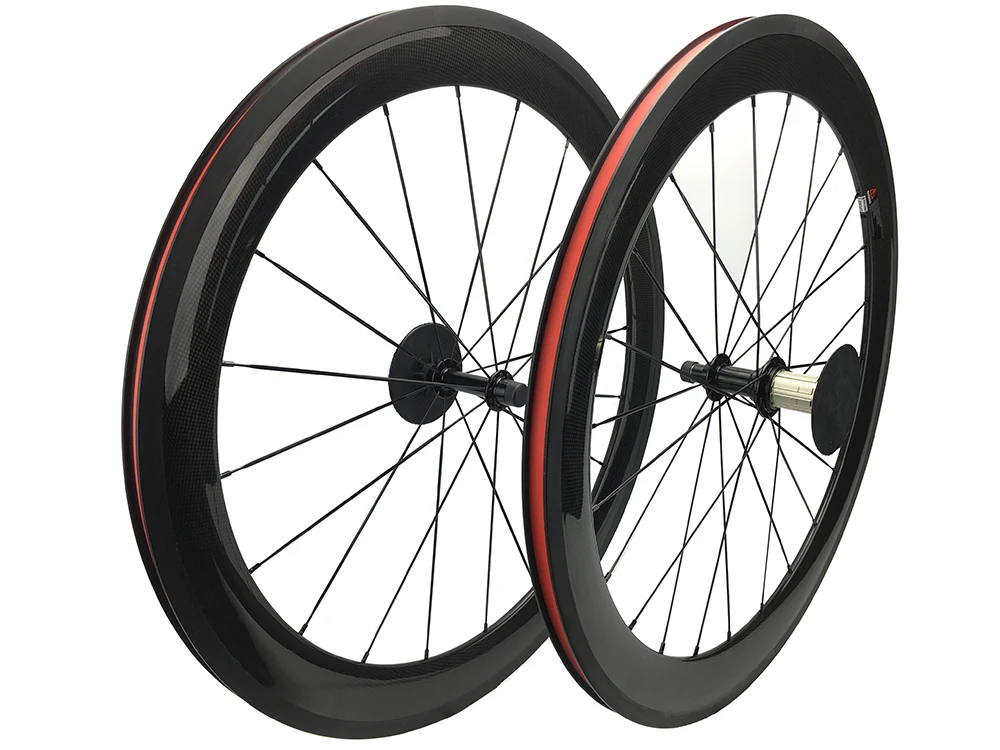 

carbon bicycle 60mm deep 20.5mm width free painting wheels bike 700C racing wheelset
