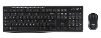 

Logitech MK270, Standard, Wireless, RF Wireless, QWERTY, Black, Mouse included