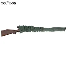 Tourbon тактическая винтовка с силиконовой обработкой, трикотажный носок для ружья, чехол для ружья, защита для стрельбы, охотничьего ружья, аксессуары 134 см