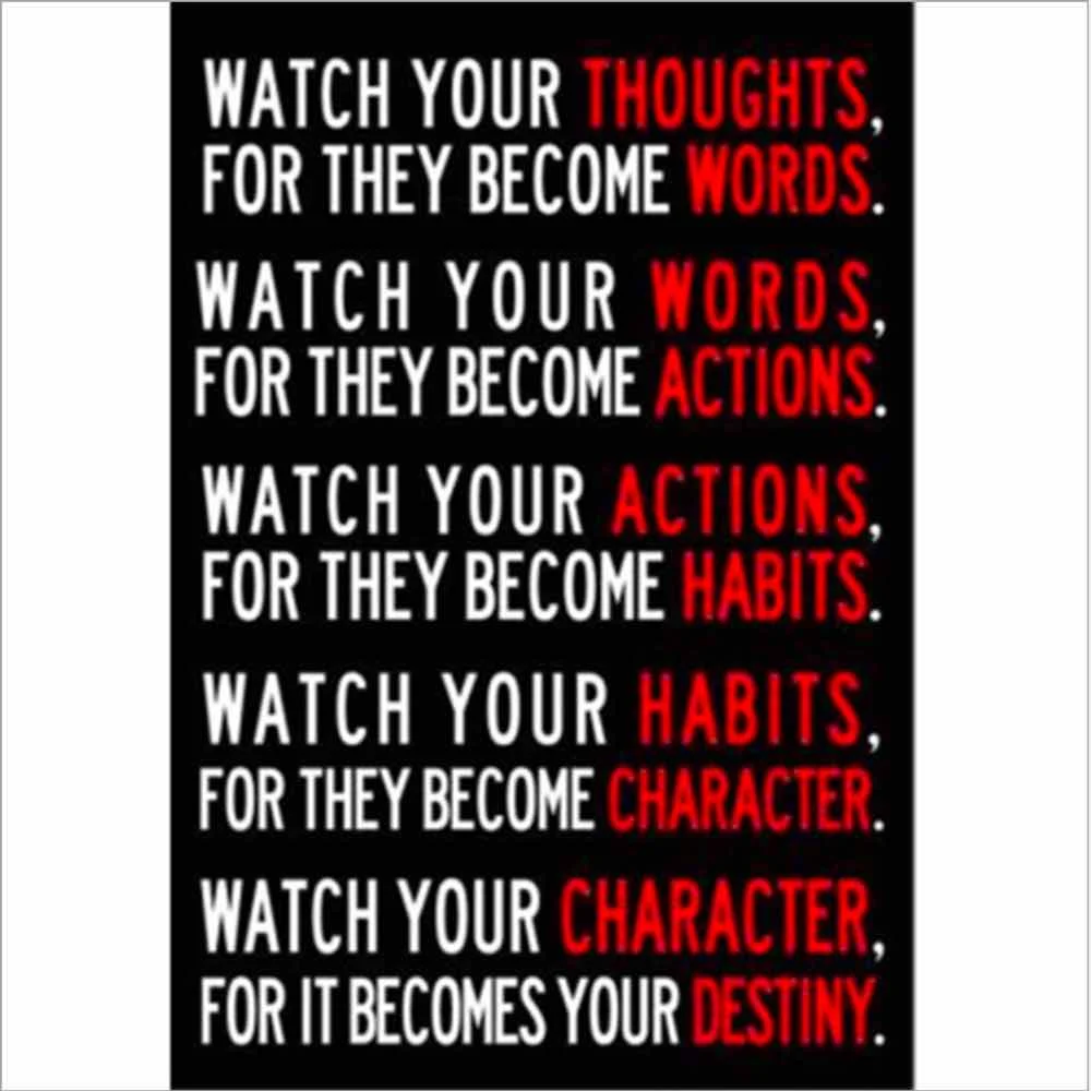 HAOCHU Watch Your Thoughts Poster For Living Room Home Decor Painting Print Simple Nordic Wall Picture Canvas | Дом и сад