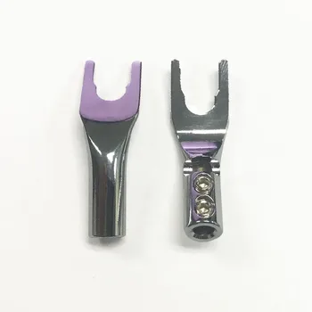 

HiFi MPS YR Type Y Type U HiFi Speaker connectors Banana Plugs pure copperRhodium Plated Connectors Speaker connectors