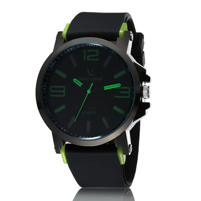 Топ качество V6 спортивные брендовые роскошные часы мужские часы модные повседневные кварцевые наручные часы с большим циферблатом мужские часы