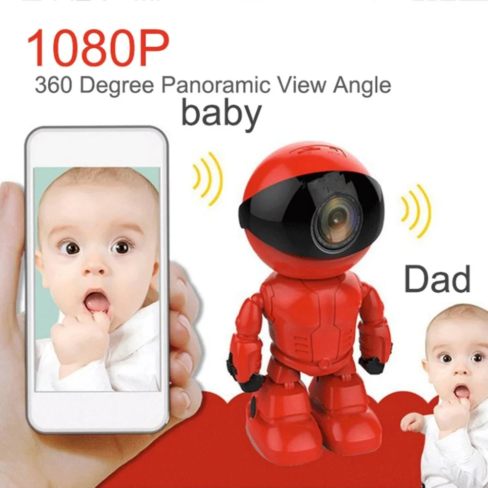  1080P HD Network IP Camera Two-way Audio Wireless Camera Night Vision Motion Detection Camera Robot