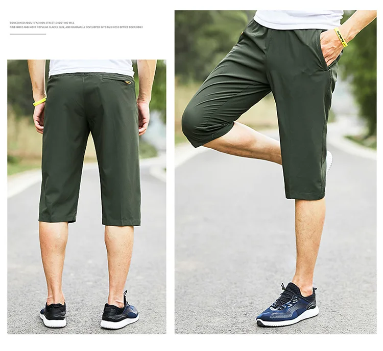 best men's casual shorts Movement Seven Breeches Loose Thin Summer  black shorts mens elastic fabric very large size L-6XL 7XL 8XL 9XL best casual shorts