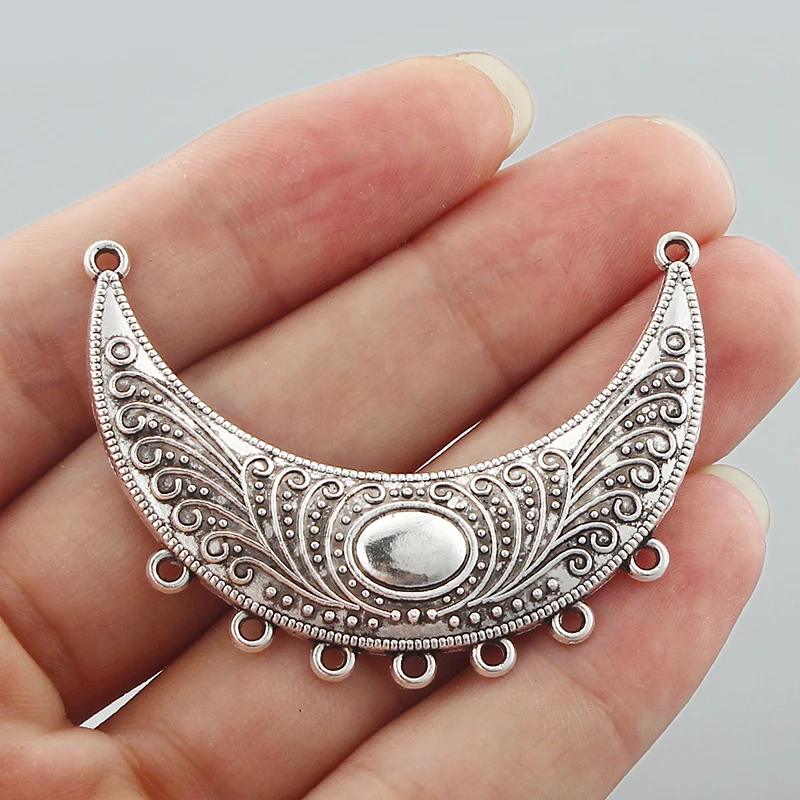 Antique Silver Chandelier Connector Charm Pendant For DIY Necklace Aus seller