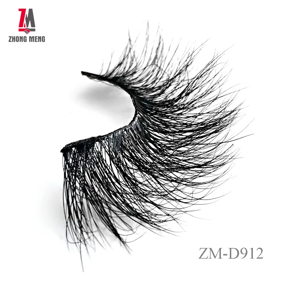 

ZM Lashes 3D Mink Eyelashes Volume Mink Eyelash Extensions Thick Mink Lashes Cruelty free Fluffy Natural False Lashes D912