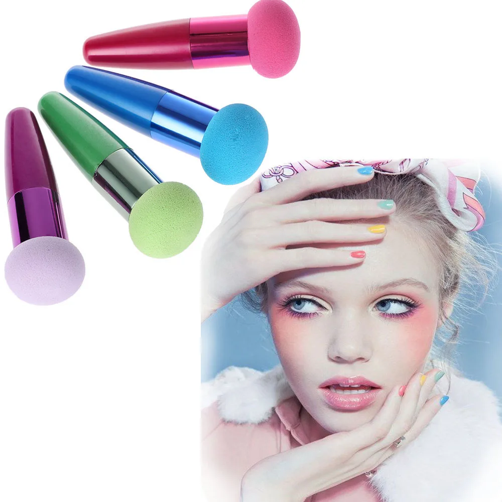 

New Arrive Beauty Women Makeup Tools Multi-color Cosmetic Liquid Cream Foundation Concealer Sponge Makeup Brushes Mushroom Head