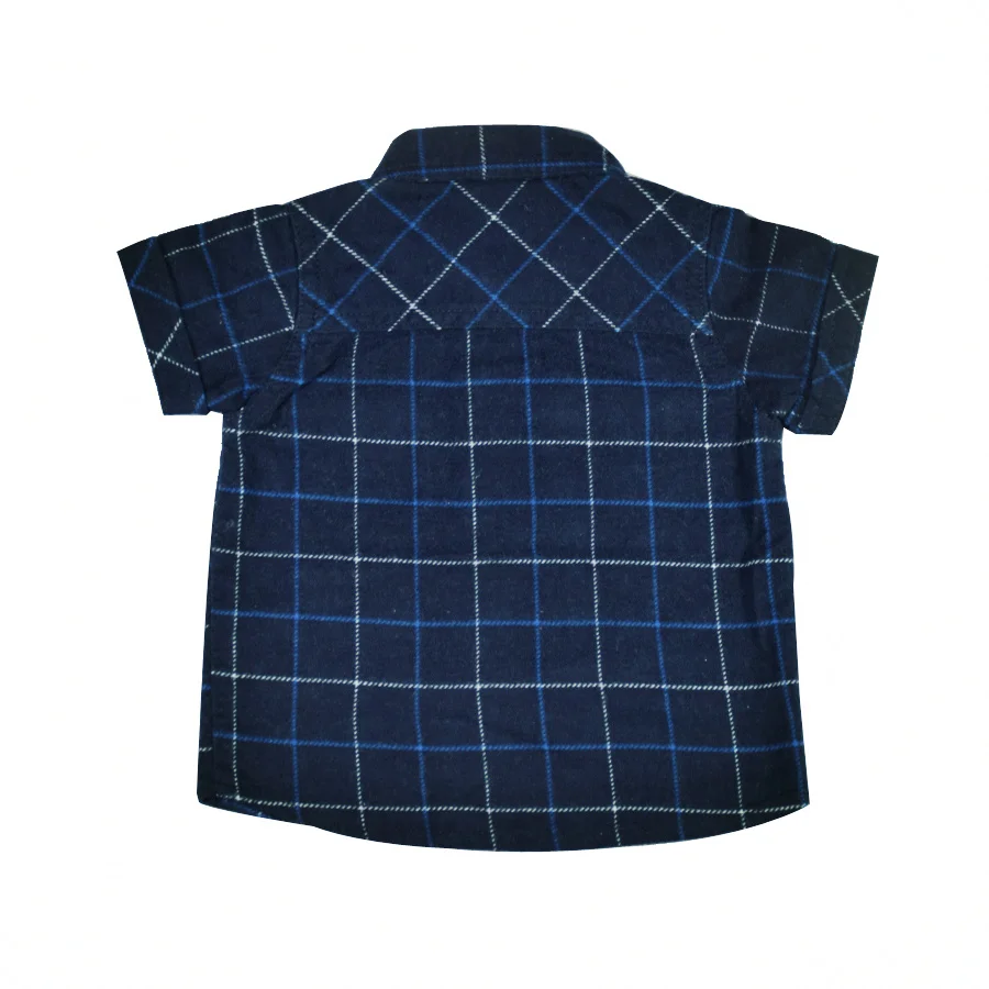 2 Baby Clothing Newborn Boy Shirts Plaid Flannel Shirts Checkered Blouses Short Sleeve Tops Toddler Bebe Shirts Infant Clothing_