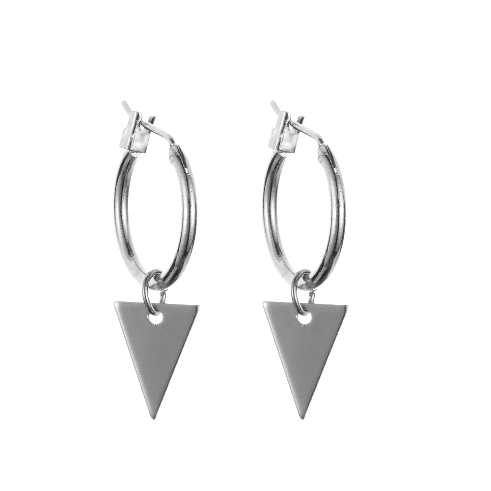 

1 pair New Arrival Circle Drop Earrings Handmade Silver Gold Color Simple Style Small Earring for Women Men Fashion Jewelry