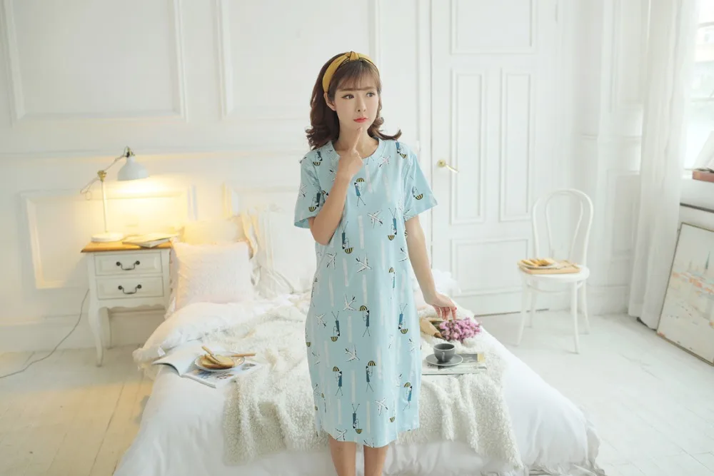 L-3XL большой размер для беременных пижамы хлопок для пижамы для беременных женщин кормление грудью ночная рубашка платье одежда