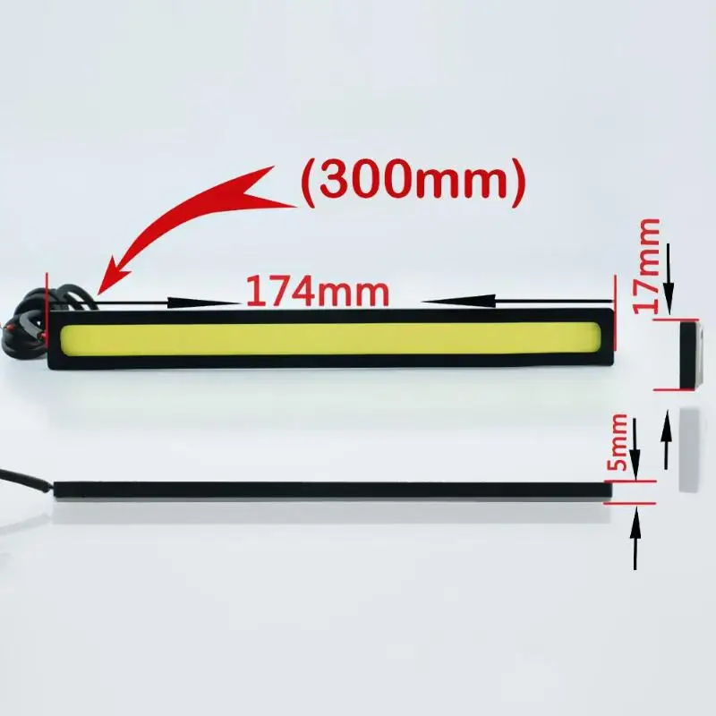 2 шт. 17 см светодиодный COB автомобильный DRL авто дневной ходовой светильник водонепроницаемый 12 в автомобильный светильник-излучающий светодиод противотуманная фара аксессуар