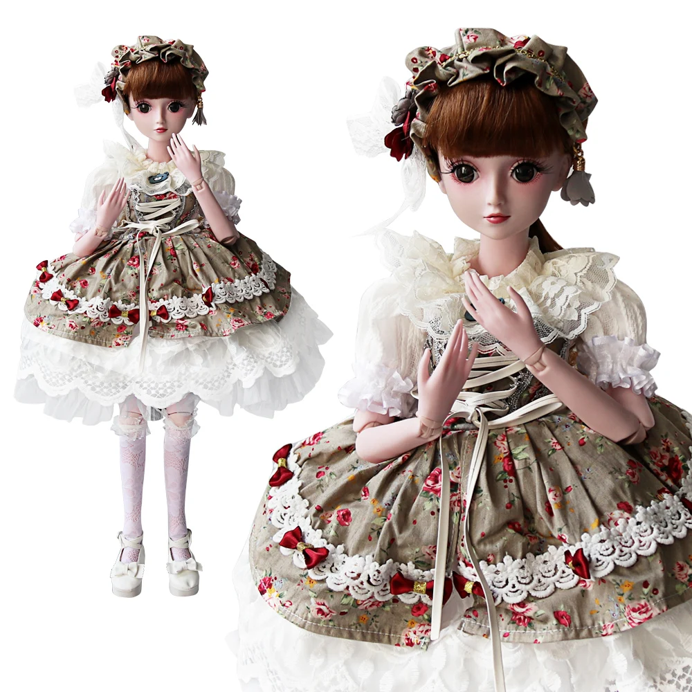 

UCanaan 23.6'' BJD Dolls with 19 Ball Joints Clothes Outfit Shoes Wig Hair Makeup for Girls Gift and Dolls Collection SD Doll