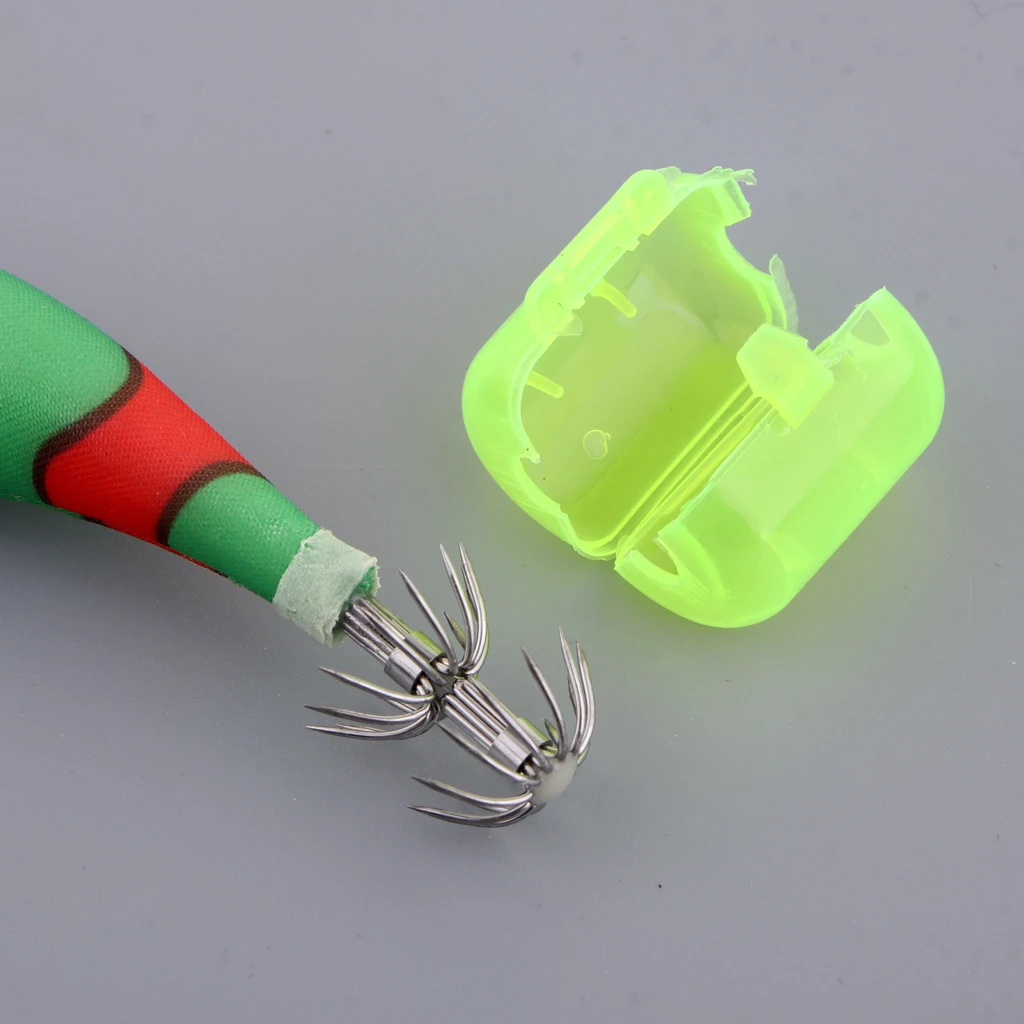 3.5# Squid Jigs Glow in Dark Luminous Fishing Lures Artificial Baits Shrimp Squid Jigs Hooks 13.5cm 21g 