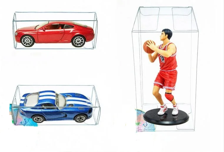 100PCS PVC Clear Boxes 8x8x2cm Toy Car Gift Dispaly Box Wedding Candy Boxes Plastic Packaging Transparent Boxes 1