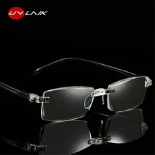 UVLAIK очки для чтения, женские и мужские Оптические очки без оправы, высокие прозрачные розовые очки для чтения, очки для дальнозоркости, 1,0, 1,5, 2,0, 2,5