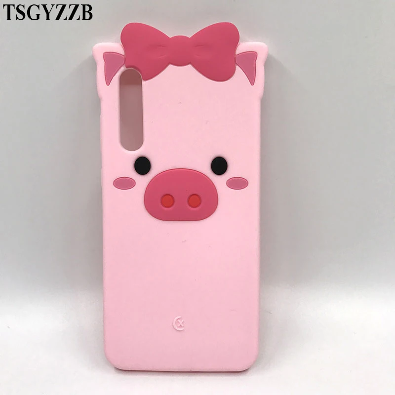 

Cartton Cute 3D Pig Piglet Bow Beard Cat Ears Case For Huawei P20 PRO Soft Silicone Cover P20 Plus Glitter Phone Case Back Shell