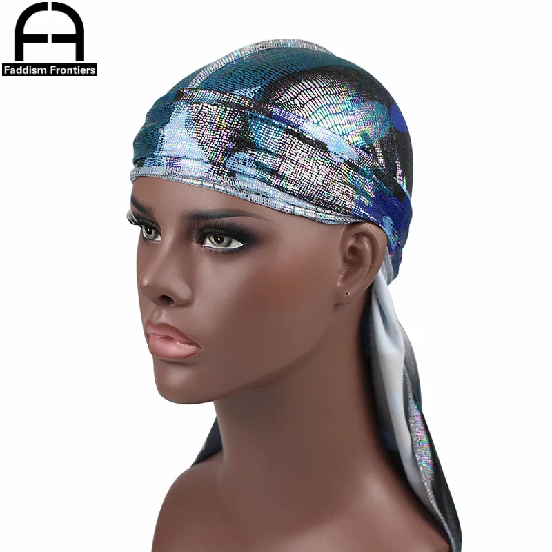 Мужская Светоотражающая шапка унисекс со змеиным принтом Durag блестящая цветная