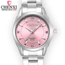 CHENXI Fashion Women Colorful Dial Reloj Mujer Concise Girl Wrist Watches Female Quartz Watches Ladies Rhinestone Clocks Watch