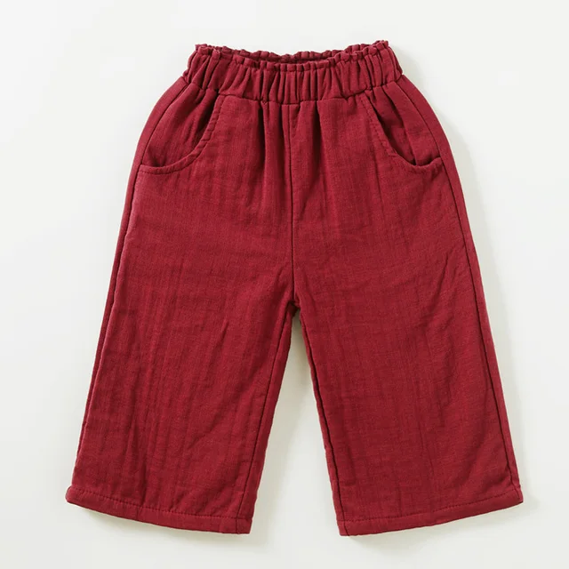 Buy Autumn Girl Wide Leg Pants Kids Trousers Linen