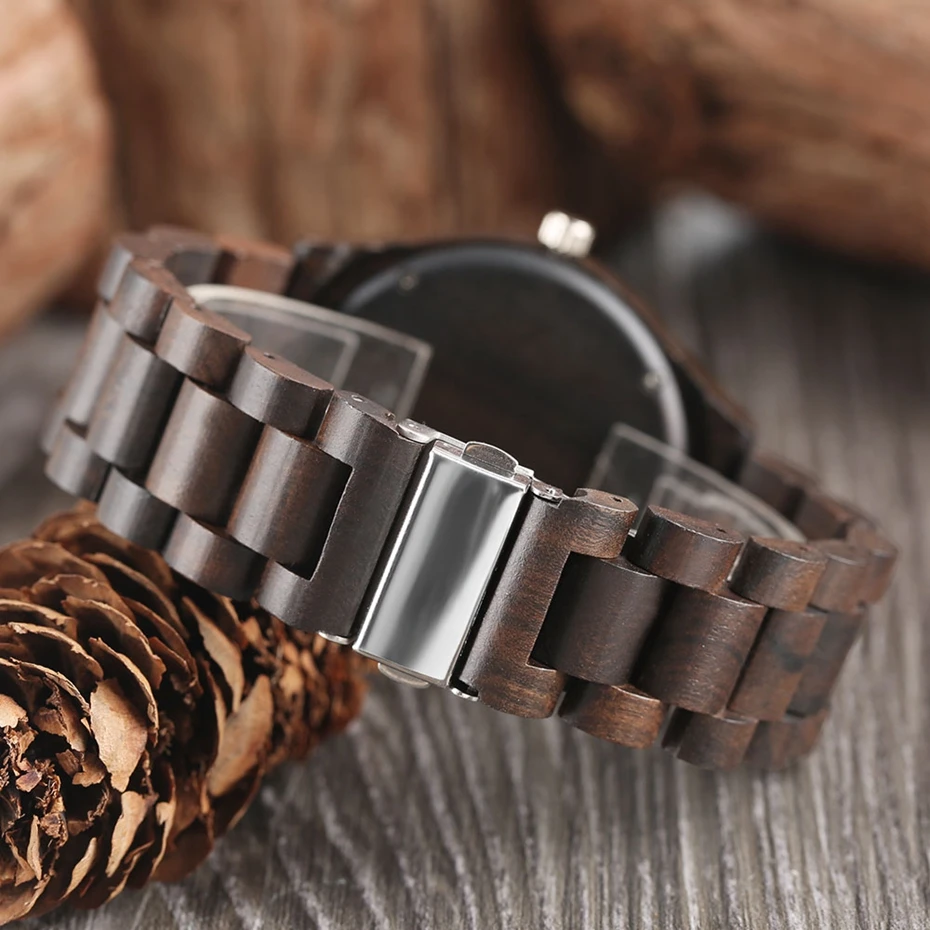 Creative Full Natural Wood Male Watches Handmade Bamboo Novel Fashion Men Women Wooden Bangle Quartz Wrist Watch Reloj de madera 2017 (43)