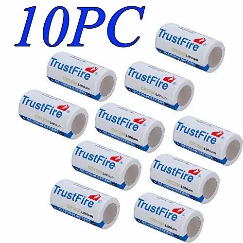 

10PCS/Lot TrustFire CR123A 3V 1400mAh Disposable Lithium Battery for Camera/ Flashlight (Non-rechargeable)Free flashlight