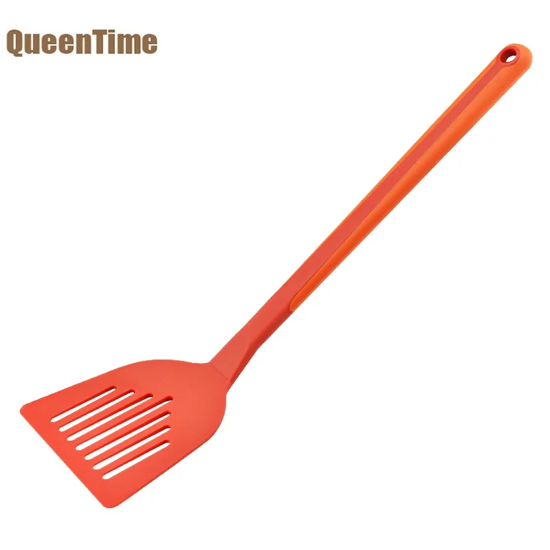QueenTime Cooking Utensils Fried Egg Turners Silicone Slotted Spatula
