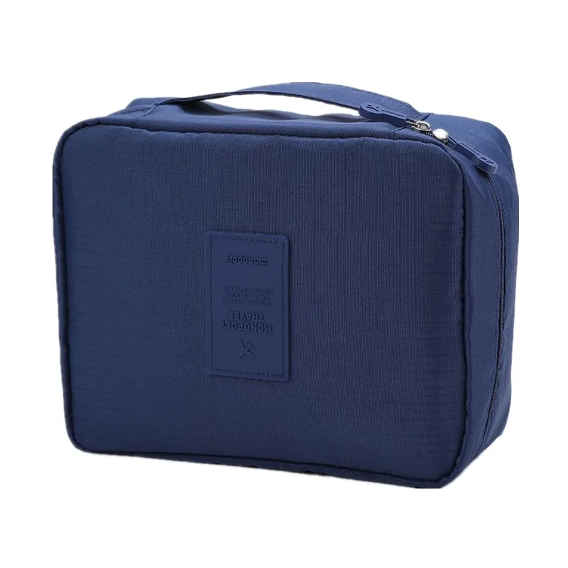 Новая модная женская сумка органайзер милые макияж сумки брендовая сумка мужская косметичка дорожная Туалетная сумка - Цвет: Deep blue