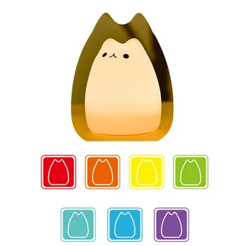 

LED Night Lamp Silicone Touch Sensor LED Night Light For Children Baby Kids 7 Colors 2 modes Cat LED USB Lamp