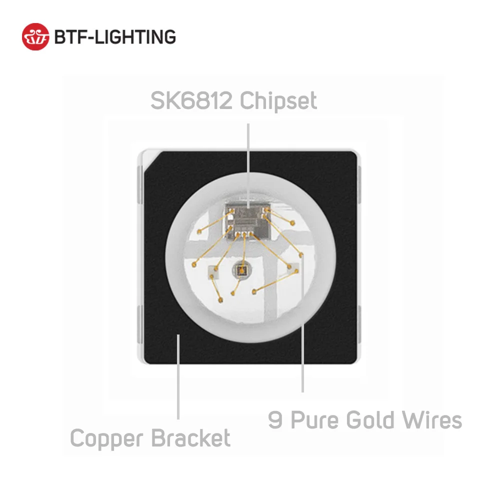 10 ~ 1500 шт. SK6812 5050/3535 (4 штырька) 5050SMD (аналогична WS2812B) индивидуально Адресуемая