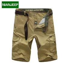 Для мужчин прохладное лето большие размеры 29-42 армия бренд Шорты хлопок Для мужчин грузов работы до колен Повседневная одежда